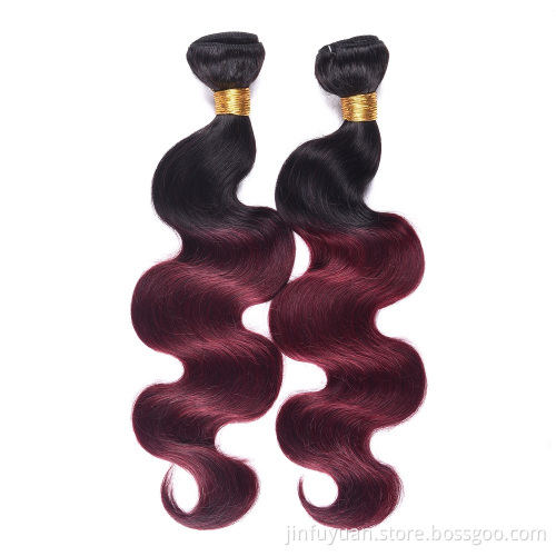 fast Shipping Brazilian body Wave Hair Weave Bundles Color 1b/99j Human Hair 10-24 inch Remy Hair Extension